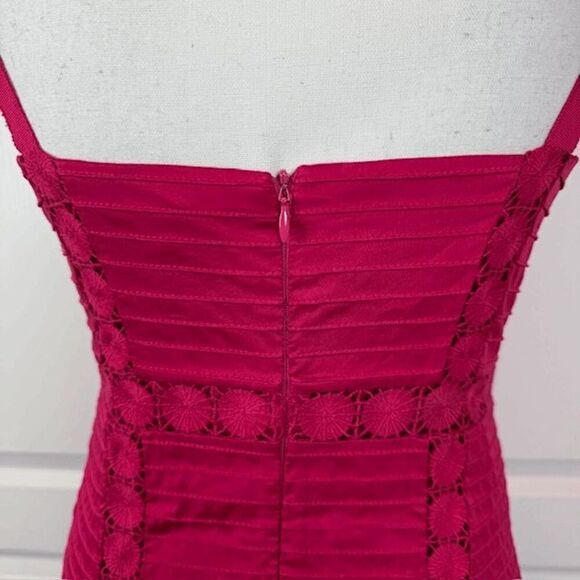Nanette Lepore "Treasure" Dress Embellished Sleeveless Fuchsia Pink Size 4 - Picture 5 of 13